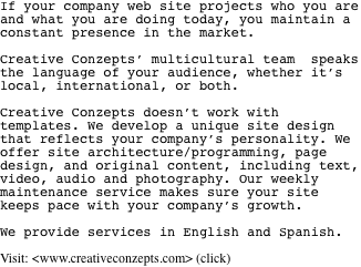 If your company web site